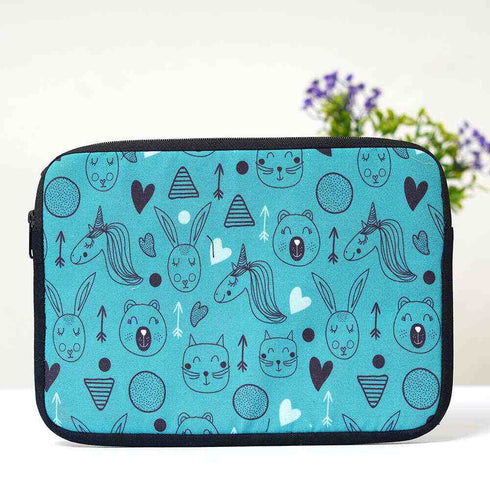 Cute Unicorn & Bunny Printed Laptop Sleeve/Cover 11 inch